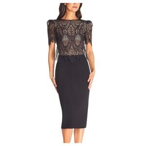 Dress the Population Kenna Lace Popover Dress NWT Extra Small